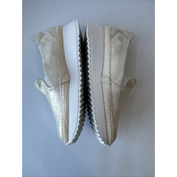 Paul Green Candice Metallic Silver Leather Platform Slip-On Sneakers Women Sz 9 - Picture 7 of 15